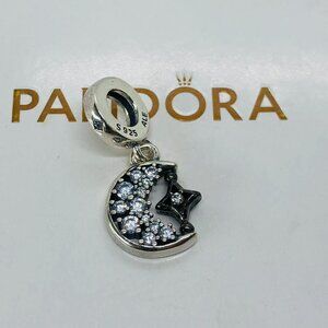 ✨🔥Pandora Sparkling Moon and Star Dangle Charm
